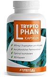 L-Tryptophan hochdosiert - 300 L-Tryptophan Kapseln - 500mg L-Tryptophan je Kapsel - 10...