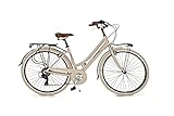 Via Veneto VV605AL Damenfahrrad Citybike 28 Zoll Beige | Fahrrad Damen Retro...