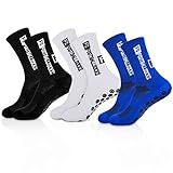 Xinstroe 3 Paare Sportsocken Fußball Herren, Anti Rutsch Grip Fußball Socken 38-46...