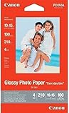 Canon Fotopapier GP-501 glänzend weiß - 10x15cm 100 Blatt für Tintenstrahldrucker -...