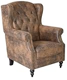 unbekannt Retro Sessel Ohrenbackensessel Chesterfield Armlehnstuhl Ohrensessel Sherlock...