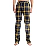 Caxndycing Schlafanzughose Herren Lang Karierte Pyjamahose Winter Warm Pyjama Hose...