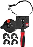 Bessey VAS-23+2K Gurtklemme mit variablem Winkel, mit 4 Clips, Schwarz mit rotem Griff, 69...