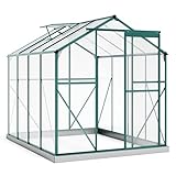 Aluminium Gewächshaus Gartengewächshaus Treibhaus, Garten Frühbeet Pflanzenhaus als...