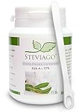 STEVIAGO Stevia Pulver (Steviosid) Extrakt aus 100% Stevia, davon min. 97% Reb-A, 25g, mit...