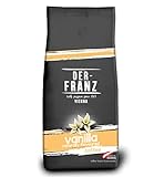 Der-Franz Kaffee, Mischung aus Arabica und Robusta, geröstet, ganze Bohne aromatisiert...