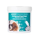 Emmi-pet Finger-Pads für Hunde & Katze, Einweg-Reinigungsfingerlinge für Ohren, Kinn &...