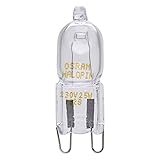 Osram Halopin, Backofen-Lampe 230/240 V, 25 W, G9 Halogen, Stiftform, für Öfen...