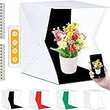 Fotobox, Fotozelt Lichtzelt 40x40x40cm mit 3 Lichtmodi 140 LED Mini Mobiles...