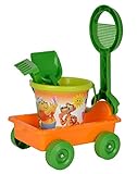 Simba 107132452 - Sandwagen gefüllt, Länge 31cm, 6 Teile, Eimer, Wagen,...