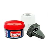 SHOW Sofortige Glanz-Schuhcreme mit Schwamm für Schuhe, Stiefel, Taschen, Unisex, 50 ml,...