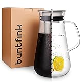 buntfink®‚MultiPitcher‘ 3-in-1 Kaffeebereiter für Cold Brew | Glaskaraffe...