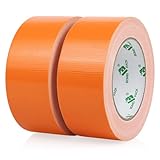 BOMEI PACK Orange Panzertape Wasserfest 50 mm x 30 m - 2 Rollen Orange Panzertape...