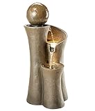 Dehner Gartenbrunnen Acapulco mit LED Beleuchtung, ca. 100 x 45 x 42.5 cm,...