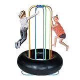TubeRoo Jump-a-Round Big Trampolin Indoor Outdoor für Zwei Kinder oder mehr Personen, ab...