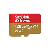 SanDisk Extreme microSDXC UHS-I Speicherkarte 128 GB + Adapter (Für Smartphones,...