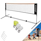 KESSER® Badmintonnetz Tennisnetz | 500cm | Federballnetz 3-Fach-Höhenverstellbar...