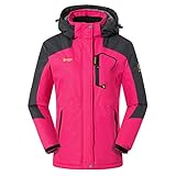 donhobo Damen Outdoorjacke Winddicht Wasserdicht Atmungsaktiv Funktionsjacke Verdickt...