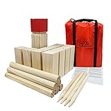 GICO Kubb Spiel XXL Set, Wikingerspiel, König 30 x 7 x 7 - Der Outdoor Spielspaß in Top...