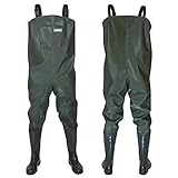 Wathose Herren Anglerhose mit Stiefel Gr 38-47 wasserdichte Watthosen Teich Fischer...