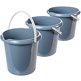 Putzeimer 5l, 3 Stück Eimer, Wischeimer mit Ausguss, Bucket, Haushaltseimer 5...