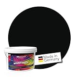 WALLCOVER Colors Wandfarbe schwarz 5 L für Innen Innenfarbe dunkel Matt | Profi...