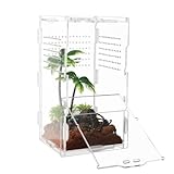 Acryl Terrarium Reptilien Box Mini Reptilien Transportbox, Reptilien-Zuchtbox für...