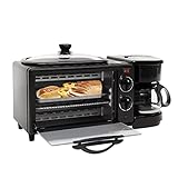 BRRIDE 3-in1 Frühstücksmaschine 9L Mini Backofen Toastofen Backofen, Pizza-Ofen...