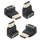 LEENUE HDMI Winkelstecker, HDMI Winkel Adapter 90 und 270 Grad Vergoldeter, HDMI...