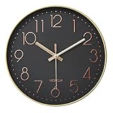 HZDHCLH 30cm geräuschlosem funkuhr wanduhr, digital Gross,für Wohnzimmer, Küche