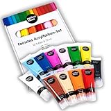 perfect ideaz - Acrylfarben Set - 12 x 75 ml - Kreatives Farbspektakel -...