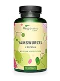Wild Yam + Rotklee | 1200 mg Yamswurzel Extrakt (20:1) - Höchste Dosierung | 240mg...