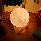 3D Mond 15cm/5.91' Light Moonlamp, Helligkeit Led Nachtlicht Stimmungslicht...