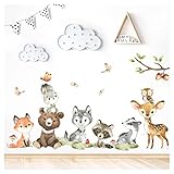 Little Deco Waldtiere Set Wandtattoo für Babyzimmer Wandsticker für...