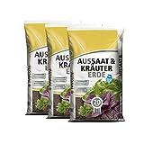 Aussaaterde 60 Liter (3 x 20 Liter) torf-reduzierte Anzuchterde für Pflanzen Kräuter...