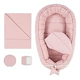 Babynestchen Set Neugeborene 90x50 cm Baumwolle - Kuschelnest Baby Nestchen...