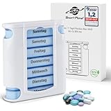 Smart-Planet Tablettenbox - Pillendose 7 Tage 4 Fächer - seniorenfreundliche Pillenbox -...