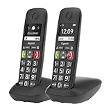 Gigaset E290 Duo - 2 Schnurlose Senioren-Telefone ohne Anrufbeantworter, große Tasten,...