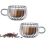 Doppelwandige Espressogläser mit Schwebeeffekt,Espressotassen Set 2 x 100ml,Doppelwandige...