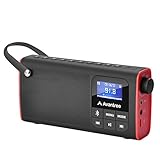 Avantree 3 in 1 Portable Tragbares FM Radio, Klein Mini Radio mit Bluetooth Lautsprecher,...