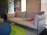 Paola Lenti Sofa Kaba Outdoor Stoff Wasserfest RT82 Sottobosco Gestell Stahl Schwarz...