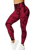 ZAAYO Sport Leggings f¨¹r Damen Tie Dye Scrunch Butt Booty Slim Fit Seamless...