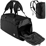 Sporttasche Trainingstasche + Rucksack-Funktion, Schuhfach, Nassfach | 40L Reisetasche...