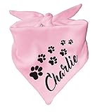 Hunde Dreiecks Halstuch (Fb: rosa) (Gr. 1 (55 cm)) Name des Hundes