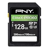 PNY 128GB EliteX-PRO60 Klasse 10 U3 V60 UHS-II SDXC Flash-Speicherkarte