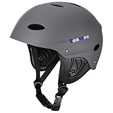 Tontron Wakeboard Kajak Kitesurf Wassersport Helm (Grau, M)