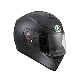 AGV K3 SV ECE 22-05 Solid Motorrad Integralhelm ECE 22-05 mit Sonnenblende, Matt...