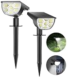 Solarstrahler für Außen Garten, IP67 Wasserdicht Solar Gartenleuchten für...