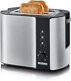 SEVERIN Automatik-Toaster, Toaster mit Brötchenaufsatz, hochwertiger Edelstahl Toaster...