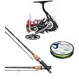 Daiwa Ninja Hechtcombo 2,70m 30-60g + Ninja LT Rolle + J-Braid Schnur Spinncombo Angelset